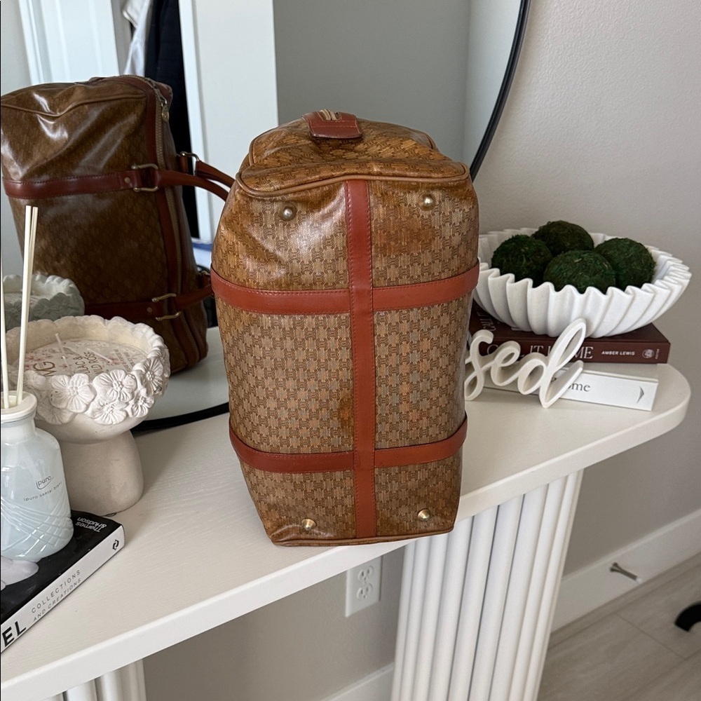 Celine Brown Boston Leather Duffel Bag - Picture 7 of 10